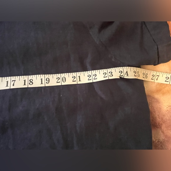 Perry Ellis | Men’s Linen Blend Navy Blue Front Open Shirt; Size XL (tall) NWT - Picture 5 of 15